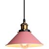 iDEGU Lampada a Sospensione Retrò 22cm Lampada da Soffitto Vintage in Metallo E27 Lampadario a Sospensione Moderno Stile Scandinavo Plafoniera per Soggiorno Cucina Camera Ristorante (Rosa)