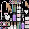 Yokilly Mano Finta per Ricostruzione Unghie: Professionale Mano Pratica - Mano Finta per Unghie - 30G Acrilico Per Unghie Kit per Nail Art Manicure