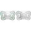 Chicco PhysioForma Light Lumi, Succhietto Luminescente al Buio, Ciuccio 16-36 Mesi, Tettarella in Silicone, Favorisce il Corretto Sviluppo della Bocca, 2 Pezzi, Neutro