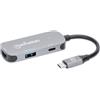 Manhattan Docking station Manhattan Convertitore USB Tipo C a HDMI 3in1 con e una porta di ricarica Power Delivery