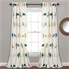 Lush Decor Rowley - Coppia di tende filtranti per la luce, 132 x 213,4 cm (larghezza x lunghezza), multicolore con stampa floreale, tende stravaganti e giocose per camera da letto, soggiorno o sala da
