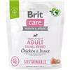 BRIT Care Sustainable Adult Small Breed cibo secco con pollo e insetti 1 kg