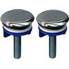 Climaprice KIT 2 TAPPI COPRIFORO PER RUBINETTERIA IN OTTONE CROMATO