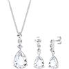 Elli Set di Collana e Orecchini da Donna in Argento 925 con Cristallo Bianco