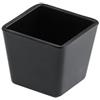 LEONE Coppetta quadrata nera in melamina cm 7x7x6h