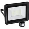 BAKAJI Faro Led Esterno con Sensore di Movimento PIR Regolabile 50W Luce Bianco 6500K Ultra-Luminoso 4250LM Lampada Faretto Slim da Giardino Illuminazione di Sicurezza Faretti Impermeabile IP65