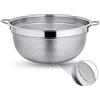 TEAMFAR Colino in acciaio inox piccolo scolapasta con manici, colino micro forato, colino da cucina per pasta, verdura, frutta, riso, cucina, atossico e lavabile in lavastoviglie, 19,5 cm