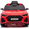 TOYSCAR Macchina Elettrica Per Bambini Audi RS 6 Full Optional Auto Elettrica Per Bambini Telecomandata Sedile In Pelle Porte Apribili Doppio Motore Elettrico 12V Carico 25 Kg TOYSCAR Rossa