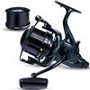 Sougayilang Mulinello da pesca alla carpa, mulinello da spinning ultra potente liscio 13+1BB corpo in metallo 9000/10000/12000 mulinelli da pesca per acqua salata e acqua dolce 9000