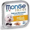 Monge Fresh Paté Bocconcini Con Pollo Cibo Umido Per Cani Adulti 100g