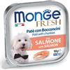 Monge Fresh Paté Bocconcini Con Salmone Cibo Umido Per Cani Adulti 100g