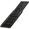 PawHut Rampa per Cani Pieghevole in Legno con Superficie Antiscivolo e Maniglia Laterale, 43x165x6.5cm, Nero|Aosom