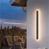K-Bright Lampada da Parete Esterno/Interno LED 24W 3000K Bianco Caldo IP65 Applique da Parete Esterno 80CM Moderno per Balcone Giardino Veranda Via Garage,Grigio Scuro