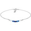 Elli Bracciale da donna con sfera spiaggia mare con cristalli in argento Sterling 925