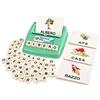 BOHS Juego de Ortografía en Italiano - Ve y Oculta la Ortografía - 60 Tarjetas Flash - Juguetes Educativos para el Aprendizaje de Idiomas en Preescolar