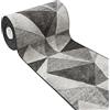 emmevi Tappeto Cucina Moderno Effetto 3D Passatoia Corridoio Antiscivolo Mod.TAPIRO DIS_39 50X115 GRIGIO