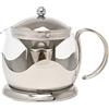 La Cafetiere La Cafetière Teiera in vetro con infusore, 1 l, colore argento