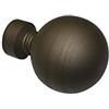 Gardinia Terminali a Sfera intagliata per bastoni per Tende, 2 Pezzi, incl. Materiale di Montaggio, Linea Kira