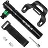 ROCKBROS Pompa per Bicicletta - Mini Pompa in Alluminio 110 PSI - ad Alta Pressione per Valvole Presta e Schrader - con una Cartuccia di CO2
