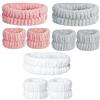 Coyanyu 9 Pezzi Fasce per Il Polso con Fascia Spa, Fasce per il Trucco Facciale in Morbida Microfibra, Fascia per il Lavaggio dei Polsi Fascia Assorbente per il Viso per il Bagno di Trucco Donne Ragazze