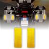 4R Quattroerre.it - 5752 - Rifrangenti Adesivi 3D per Bauletti Moto, Giallo, 2 Pezzi, 4 x 10 cm