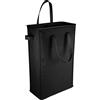 IHOMAGIC Cesto della Biancheria con Manici, Cesto Portabiancheria Pieghevole Sottile in Piedi Ceste per la Biancheria Portatile Sporca Rettangolare, Cestino Portaoggetti Bagno, 39x19x60cm (45L, Nero)