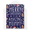 Tongue in Peach Biglietti di Natale | To an Amazing Mummy Xmas Card | For Her Him Novelty Joke Cute From The Kids Baby Children Wife Girlfriend Mama | CBH726