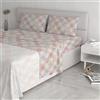 Italian Bed Linen Completo letto Athena Cotone, EVA ARANCIO, Matrimoniale