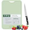 Gintan Tagliere Flessibile in TPU, Senza BPA, con Lama e scanalatura, taglieri Flessibili AntiGraffio per la Cucina, Lavabile in lavastoviglie, Manico Antiscivolo(verde)