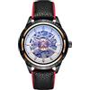 RORIOS Moda Orologio da Uomo Orologio Meccanico Automatico con Cinturino in Pelle Scheletro Uomo da Polso per Uomo