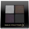 Max Factor Colour X-Pert Soft Touch Palette, 4 Ombretti dal Colore Intenso, Altamente Sfumabili, 005 Misty Onyx