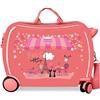 Roll Road Coffee shop Valigia per bambini rosa 50x39x20 cm ABS rigido Chiusura a combinazione laterale 34L 1,8 kg 4 ruote Bagaglio a mano