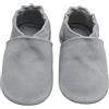 Bemesu Scarpe per gattonare per bambini Primi passi Pantofole in pelle Pantofole per bambini in morbida pelle Tinta unita Grigio chiaro (XL, 18-24 M, EU 23-24)