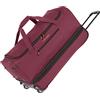 travelite trolley da viaggio con ruote, grande, volume espandibile, BASICS, bagaglio morbido arrotolabile con piega espandibile, 70 cm, 98 - 119 litri
