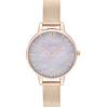 Olivia Burton Orologio Analogico al Quarzo da donna con cinturino in acciaio inossidabile color oro rosa - OB16SP16