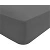 Sleepdown Lenzuolo con Angoli 68 Plettri Grigio Set Biancheria da Letto, Policotone, King