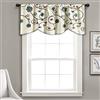 Lush Decor Royal Garden Valance - Tenda da Cucina con Motivo Floreale, 106 x 45 cm, Colore: Blu