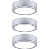 Paulmann 93092 LED Lampada per mobili set Pukk tonda incl. 3 lampada per armadi da 3,5 W cromo opaco plastica 2700 K