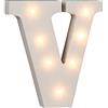 Out of the blue, lettera V in legno illuminata, con 7 LED
