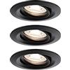 Paulmann 93083 Lampada LED Nova Mini Set di Base orientabile 66mm 15° 3x310lm incl. 3x4 W faretto da Incasso 2700 K Coin 12 W, Nero Opaco