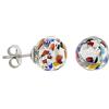 Generic Venetiaurum - Orecchini Perno per Donna Con Perla 10mm In Vetro Originale Di Murano E Argento 925 - Gioiello Made In Italy Certificato