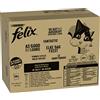 Felix Purina Felix Le Ghiottonerie Cibo Umido per Gatti con Manzo, Pollo, Tonno, Salmone, 120 buste da 85g