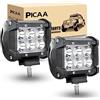 PICAA Faro da Lavoro LED 2pcs 18W 4 Pollici Spot Light Fari Led Auto Luci Off Road per Fuoristrada Guida Fendinebbia Luci della Barca Luci di Guida Faro da Lavoro a Led SUV Lampada Trattore