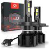 CAR WORK BOX H4 LED Lampadine Auto: Auto Abbaglianti e Anabbaglianti LED Kit -28000LM 130W 6500K LED Fari per 12V Veicolo - 2 Pezzi