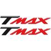 Resin Bike 2 Adesivi Scritte 3D Gel Moto Scooter Compatibile con Yamaha T-max 500 TMax 530 TMax 560 2001-2026 16×2.6 cm. Protezione Antigraffio e Antiurto. Colore Nero e Rosso