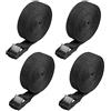 Hejo Cinghie di Fissaggio, 4PCS 500x2.5cm Cinghie di Fissaggio Corte, Lega Antiruggine Regolabile con Cinghie a Cricchetto a Sgancio Rapido per il Trasporto di Biciclette,Moto,Pacchi Bagagli