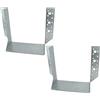 AERZETIX - C58641 - Set di 2 staffe per travi con ali esterne 160x170x75x2mm - scarpa del travetto con 52 fori - in acciaio zincato Z275