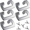 Aerzetix - C41760 - Set di 5 maniglie per mobili interasse 32mm - porte armadio cassetto decorazione interno arredamento cucina soggiorno assemblaggio - metallo - finitura cromo