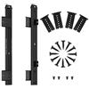 FRMSAET Guide per cassetti 305/355/405/455mm Guida per mobili-355 mm, Nero | Guide Metalliche Rinforzate Sotto Scrivania per Cassetti Mobili, Tastiera e Attrezzi, Altezza Regolabile