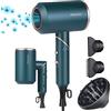 Flintronic Asciugacapelli 2000W Potente, Phon per Capelli, Professionale Ioni Con Maniglia pieghevole, 3 Di Temperatura, Pulsante Di Raffreddamento Indipendente(3 Diffusore e 3 pettini)